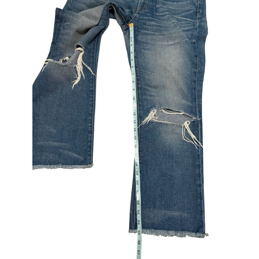 Madewell Retro Crop Bootcut Jeans Women’s 28 Knee-Rip Edition Raw Hem Sold Out - Picture 9 of 10